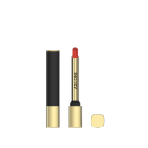 lipstick with gold base and black cap
